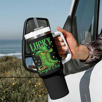 Lucky Cowgirl Club Tumbler With Handle Western Irish Cowboy St Patrick Day