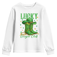 Lucky Cowgirl Club Youth Sweatshirt Western Irish Cowboy St Patrick Day