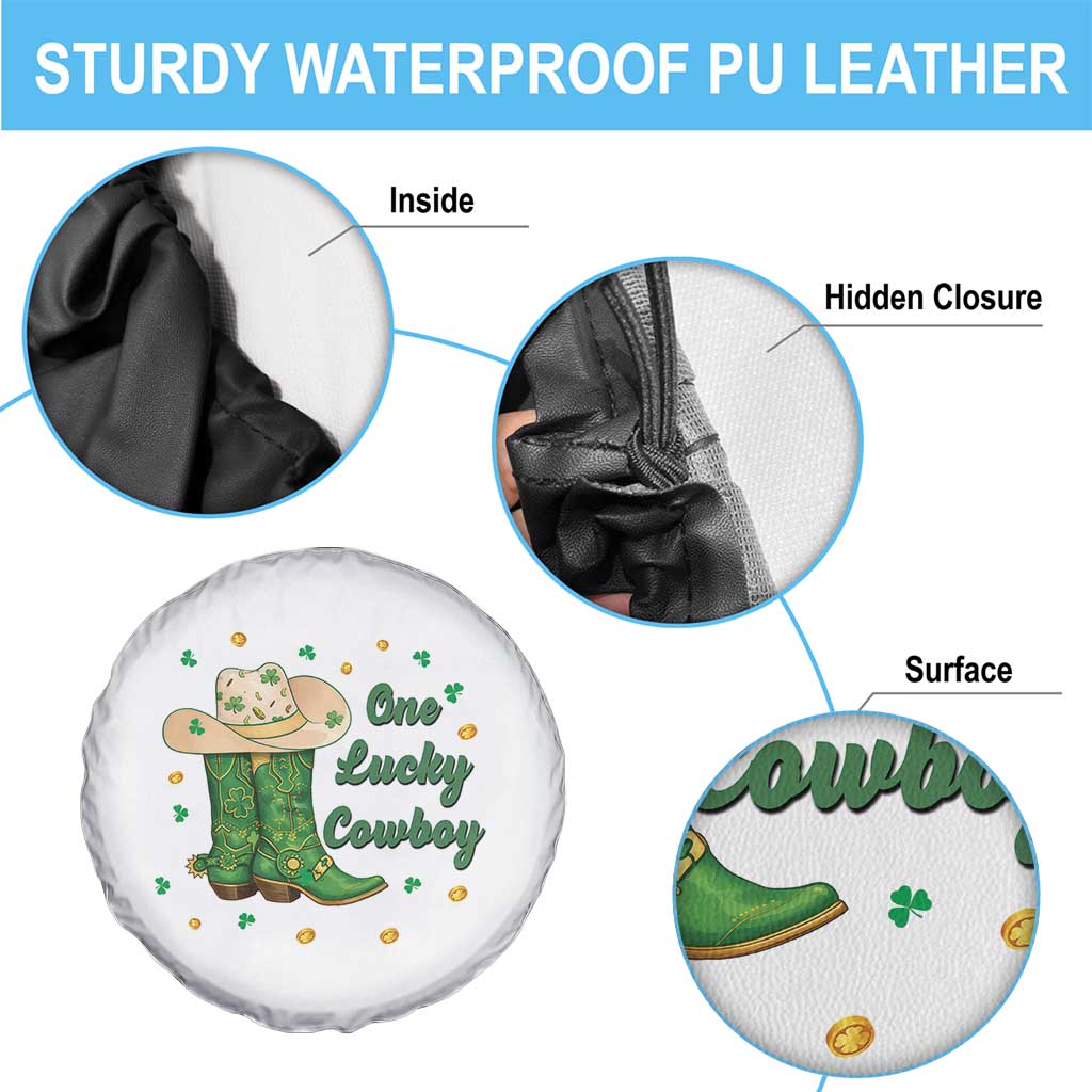 One Lucky Cowboy Spare Tire Cover Western Irish Cowboy St Patrick Day