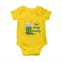 One Lucky Cowboy Baby Onesie Western Irish Cowboy St Patrick Day