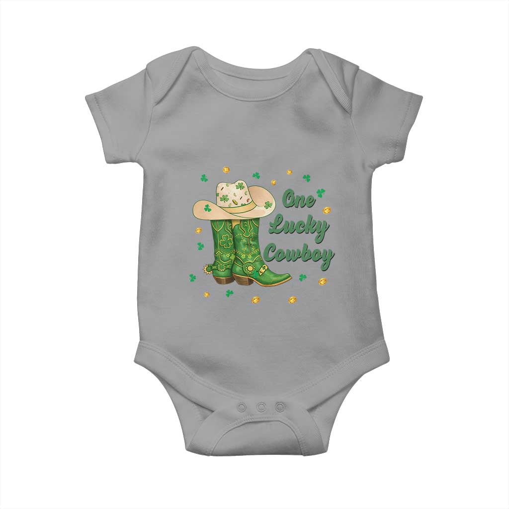 One Lucky Cowboy Baby Onesie Western Irish Cowboy St Patrick Day