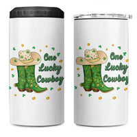 One Lucky Cowboy 4 in 1 Can Cooler Tumbler Western Irish Cowboy St Patrick Day