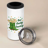 One Lucky Cowboy 4 in 1 Can Cooler Tumbler Western Irish Cowboy St Patrick Day