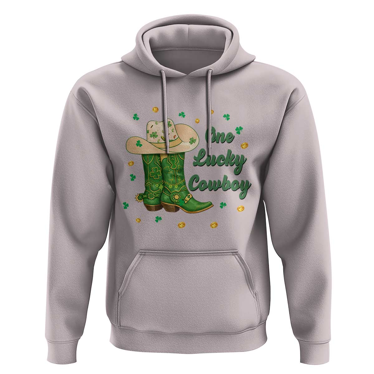 One Lucky Cowboy Hoodie Western Irish Cowboy St Patrick Day