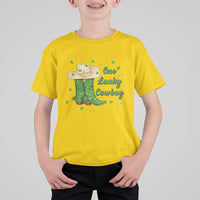 One Lucky Cowboy T Shirt For Kid Western Irish Cowboy St Patrick Day