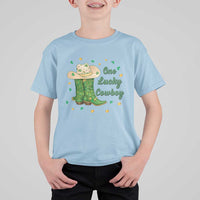 One Lucky Cowboy T Shirt For Kid Western Irish Cowboy St Patrick Day