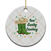 One Lucky Cowboy Ceramic Ornament Western Irish Cowboy St Patrick Day