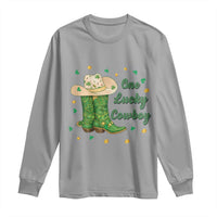 One Lucky Cowboy Long Sleeve Shirt Western Irish Cowboy St Patrick Day