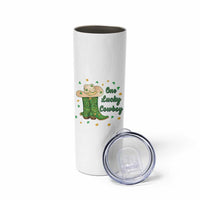 One Lucky Cowboy Skinny Tumbler Western Irish Cowboy St Patrick Day