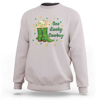 One Lucky Cowboy Sweatshirt Western Irish Cowboy St Patrick Day