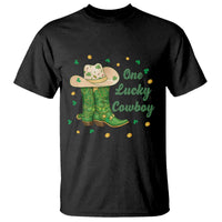 One Lucky Cowboy T Shirt Western Irish Cowboy St Patrick Day