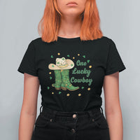 One Lucky Cowboy T Shirt For Women Western Irish Cowboy St Patrick Day