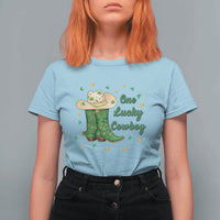 One Lucky Cowboy T Shirt For Women Western Irish Cowboy St Patrick Day