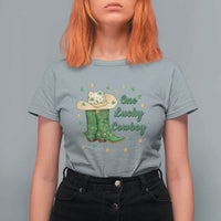 One Lucky Cowboy T Shirt For Women Western Irish Cowboy St Patrick Day