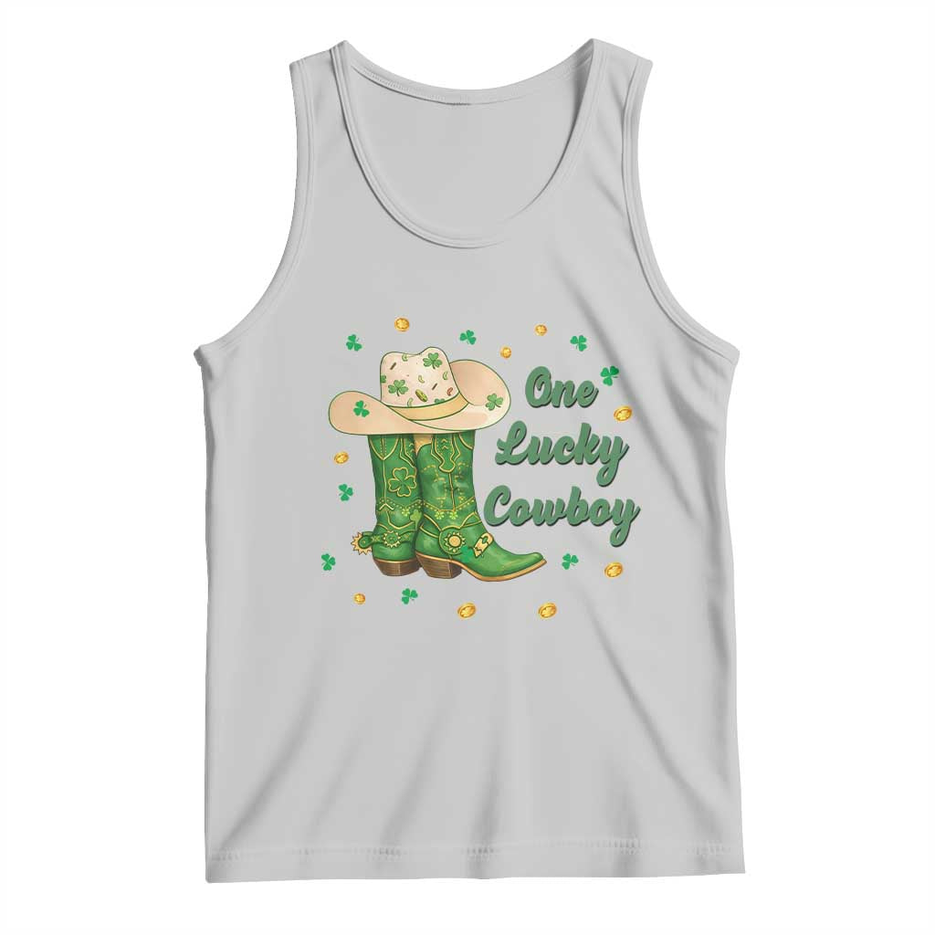One Lucky Cowboy Tank Top Western Irish Cowboy St Patrick Day