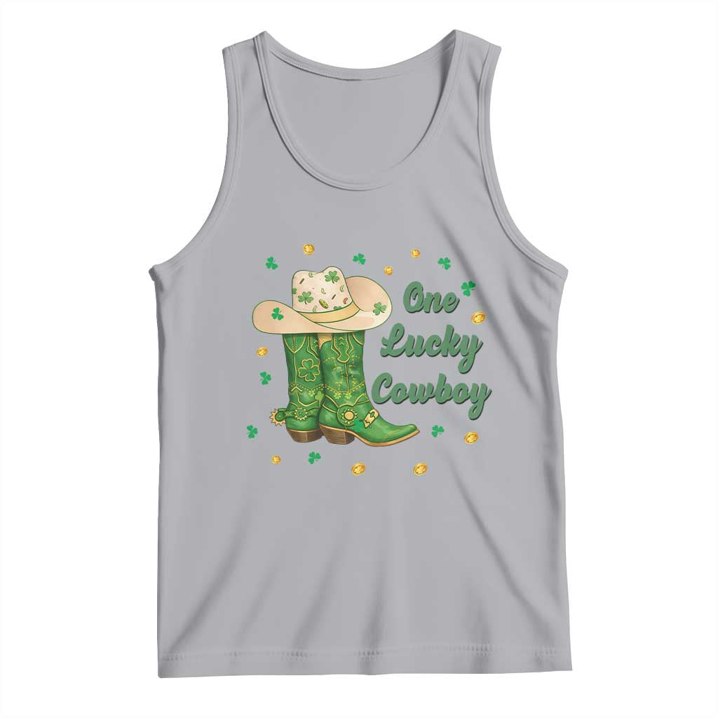 One Lucky Cowboy Tank Top Western Irish Cowboy St Patrick Day