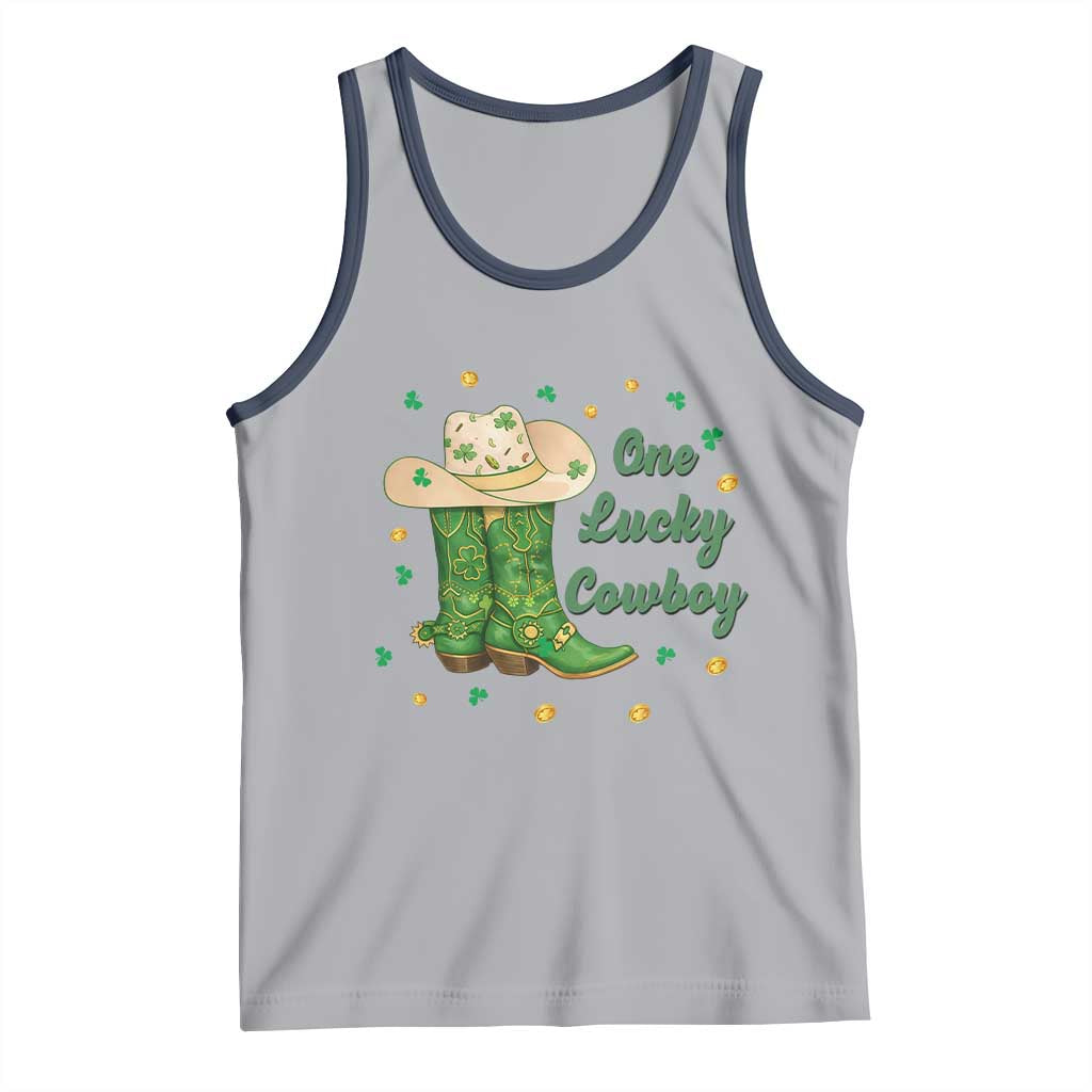 One Lucky Cowboy Tank Top Western Irish Cowboy St Patrick Day