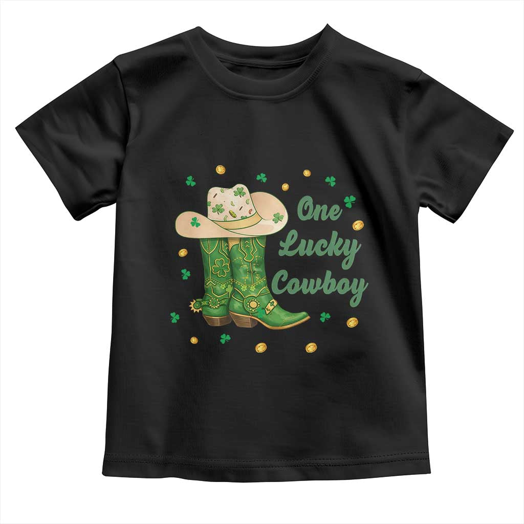 One Lucky Cowboy Toddler T Shirt Western Irish Cowboy St Patrick Day