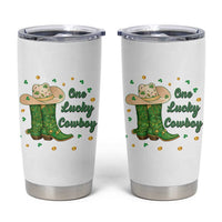 One Lucky Cowboy Tumbler Cup Western Irish Cowboy St Patrick Day