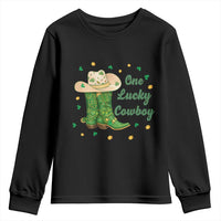 One Lucky Cowboy Youth Sweatshirt Western Irish Cowboy St Patrick Day