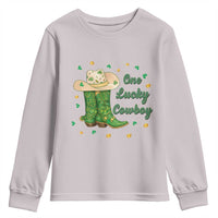 One Lucky Cowboy Youth Sweatshirt Western Irish Cowboy St Patrick Day