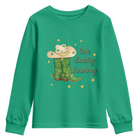 One Lucky Cowboy Youth Sweatshirt Western Irish Cowboy St Patrick Day