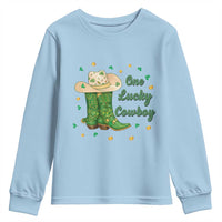 One Lucky Cowboy Youth Sweatshirt Western Irish Cowboy St Patrick Day