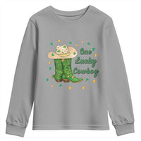 One Lucky Cowboy Youth Sweatshirt Western Irish Cowboy St Patrick Day