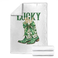 Lucky Cowgirl Throw Blanket Western Irish Cowboy St Patrick Day
