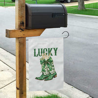 Lucky Cowgirl Garden Flag Western Irish Cowboy St Patrick Day