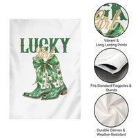 Lucky Cowgirl Garden Flag Western Irish Cowboy St Patrick Day
