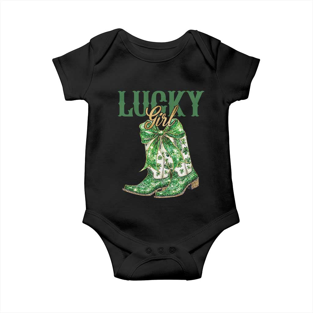 Lucky Cowgirl Baby Onesie Western Irish Cowboy St Patrick Day