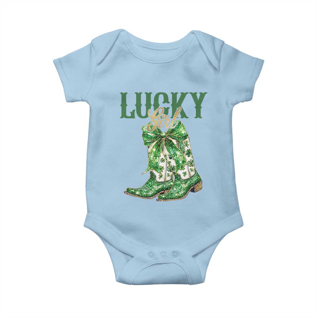 Lucky Cowgirl Baby Onesie Western Irish Cowboy St Patrick Day