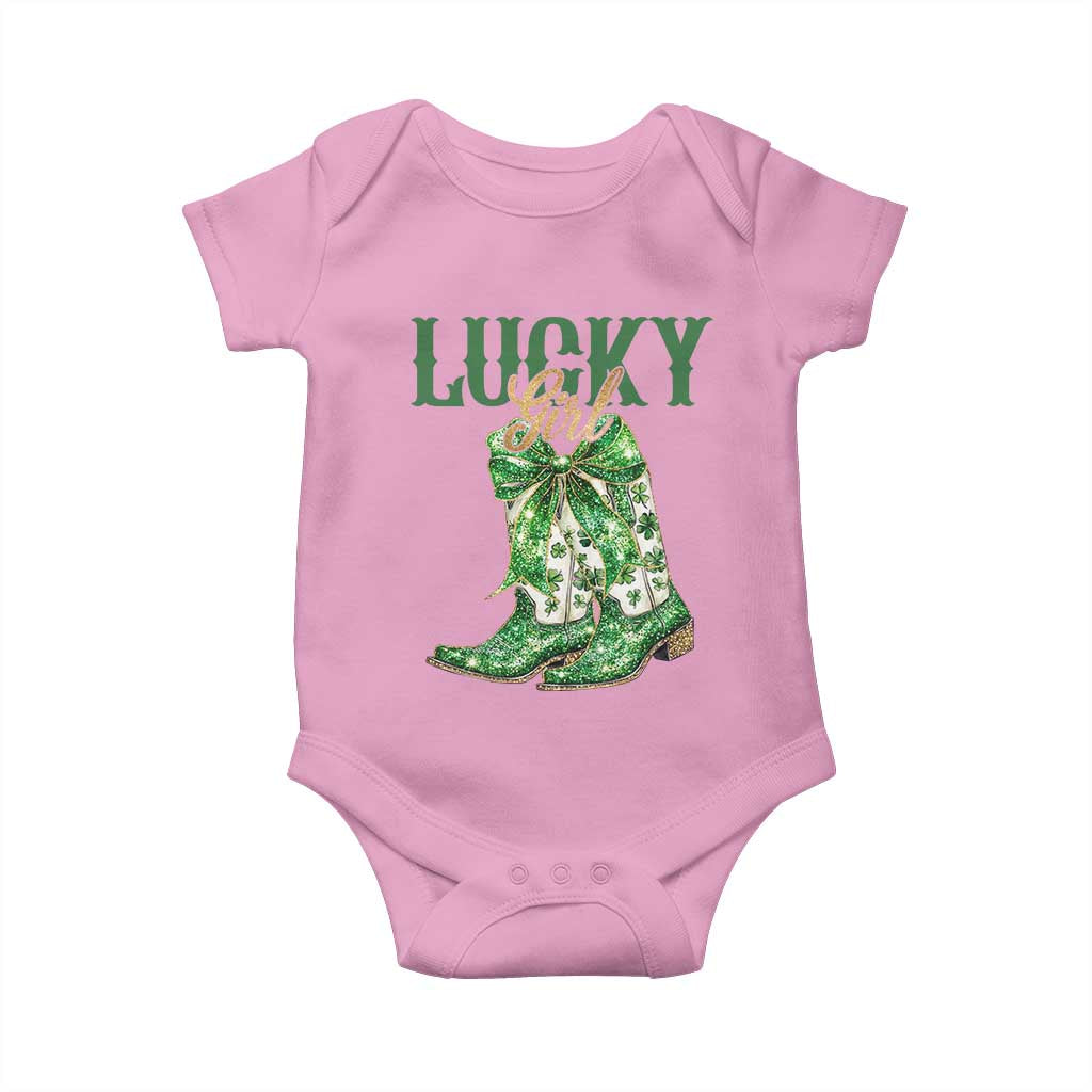 Lucky Cowgirl Baby Onesie Western Irish Cowboy St Patrick Day