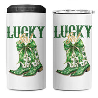 Lucky Cowgirl 4 in 1 Can Cooler Tumbler Western Irish Cowboy St Patrick Day