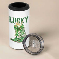 Lucky Cowgirl 4 in 1 Can Cooler Tumbler Western Irish Cowboy St Patrick Day