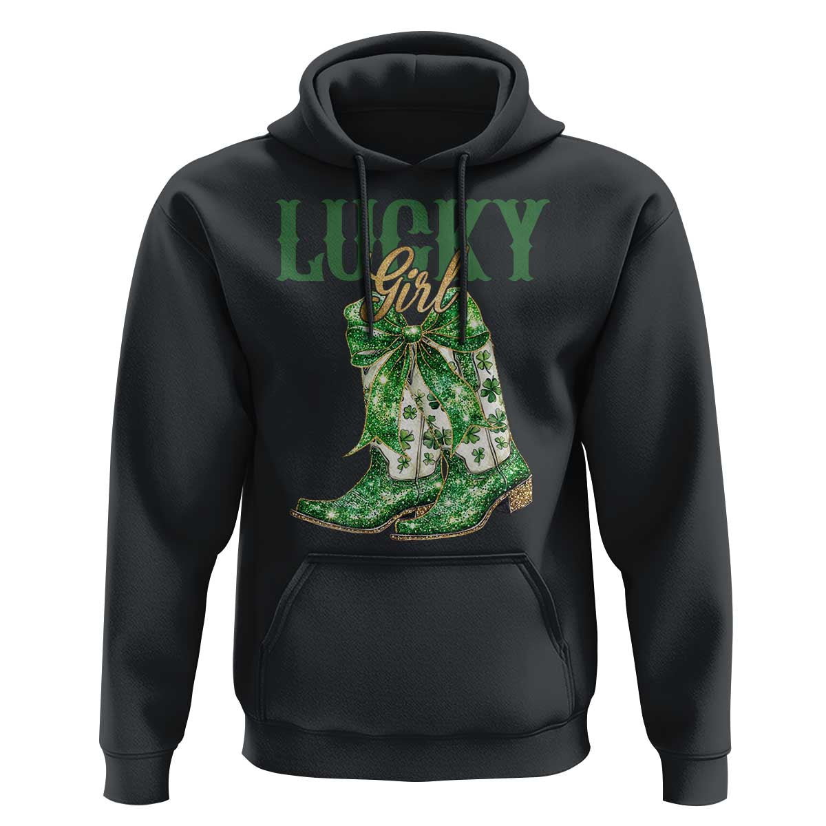 Lucky Cowgirl Hoodie Western Irish Cowboy St Patrick Day