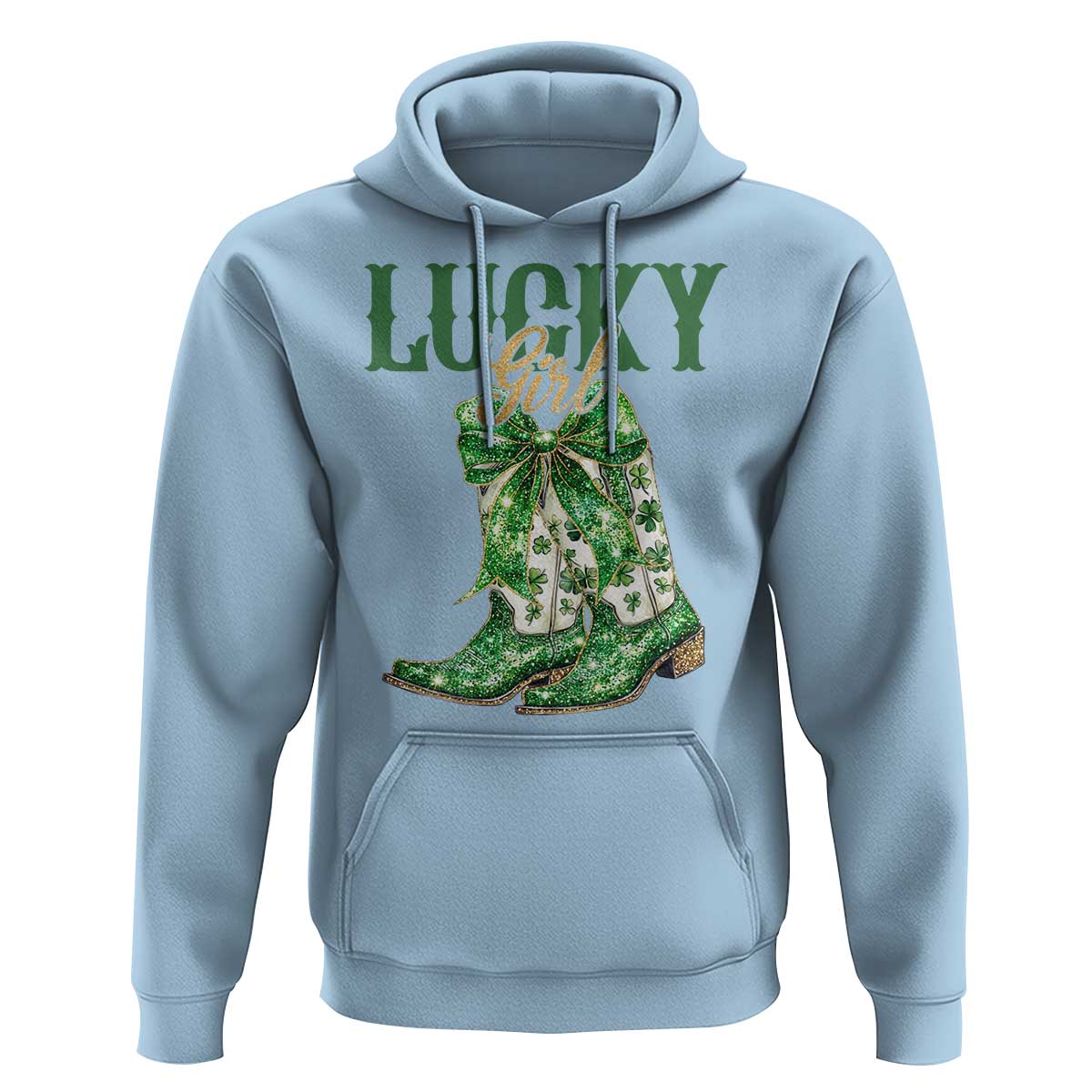 Lucky Cowgirl Hoodie Western Irish Cowboy St Patrick Day