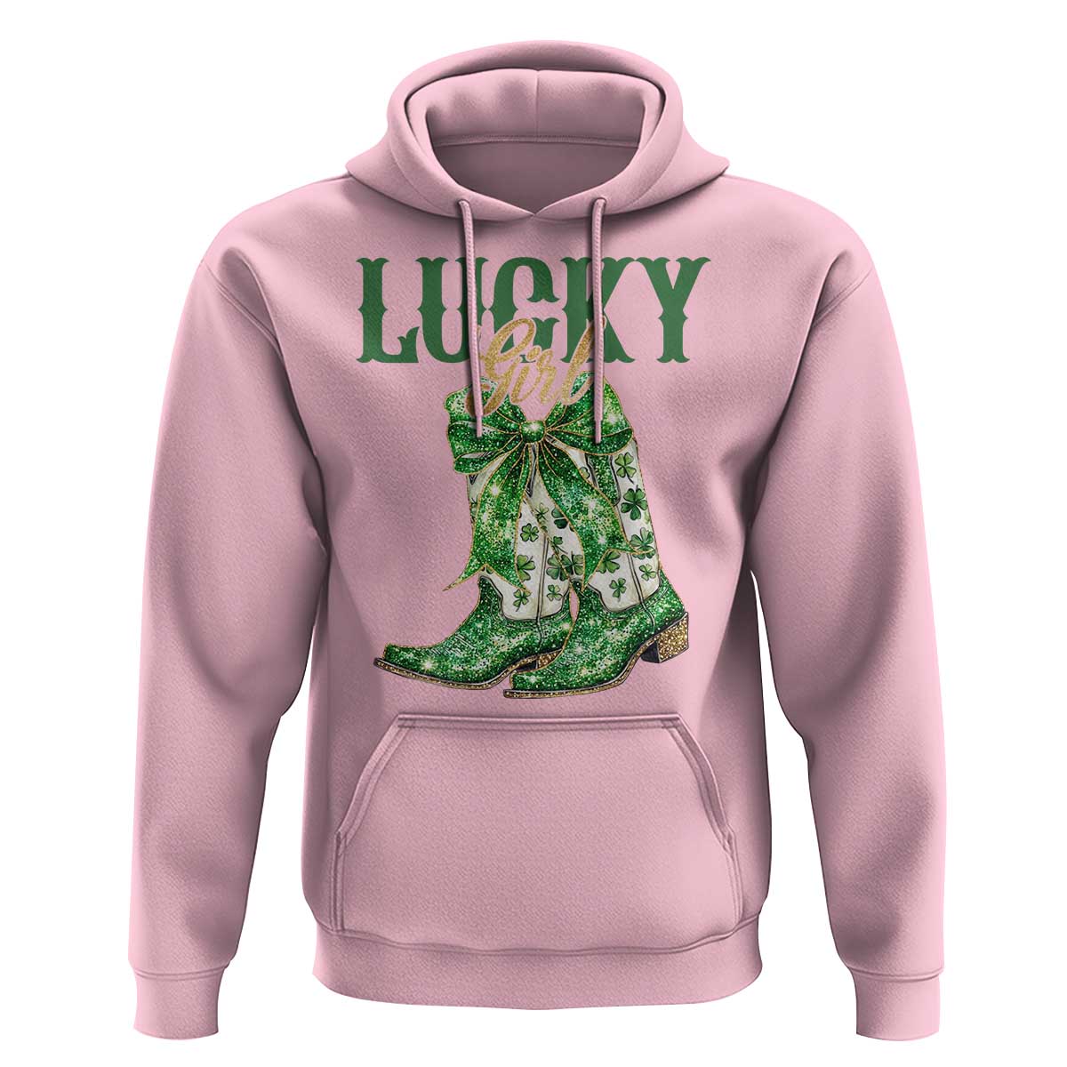 Lucky Cowgirl Hoodie Western Irish Cowboy St Patrick Day