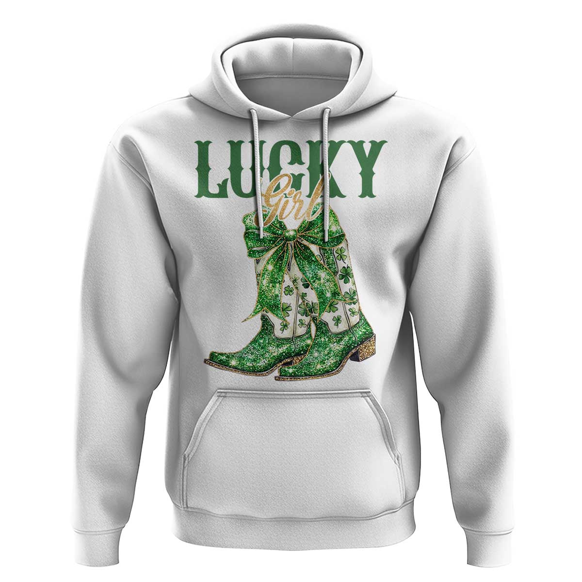 Lucky Cowgirl Hoodie Western Irish Cowboy St Patrick Day