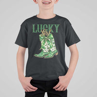 Lucky Cowgirl T Shirt For Kid Western Irish Cowboy St Patrick Day