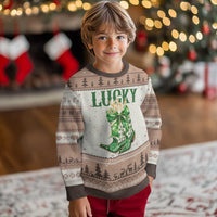 Lucky Cowgirl Ugly Christmas Sweater Western Irish Cowboy St Patrick Day