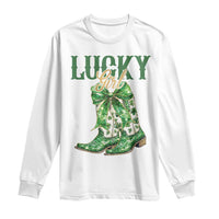 Lucky Cowgirl Long Sleeve Shirt Western Irish Cowboy St Patrick Day