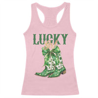 Lucky Cowgirl Racerback Tank Top Western Irish Cowboy St Patrick Day