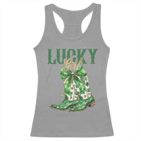 Lucky Cowgirl Racerback Tank Top Western Irish Cowboy St Patrick Day