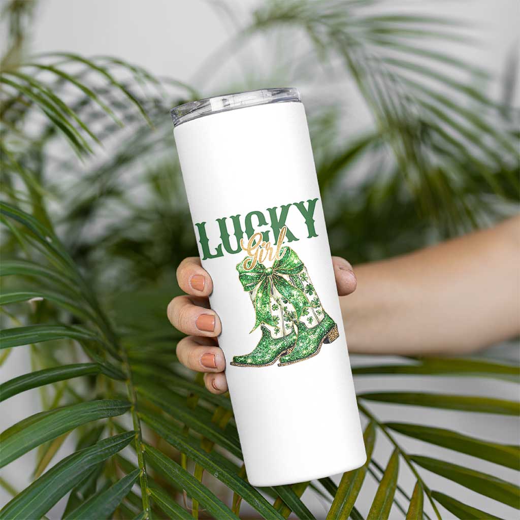 Lucky Cowgirl Skinny Tumbler Western Irish Cowboy St Patrick Day
