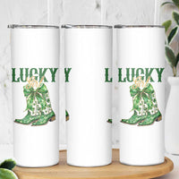Lucky Cowgirl Skinny Tumbler Western Irish Cowboy St Patrick Day