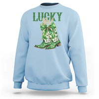 Lucky Cowgirl Sweatshirt Western Irish Cowboy St Patrick Day