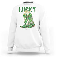 Lucky Cowgirl Sweatshirt Western Irish Cowboy St Patrick Day