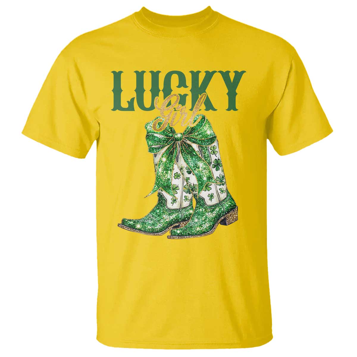 Lucky Cowgirl T Shirt Western Irish Cowboy St Patrick Day